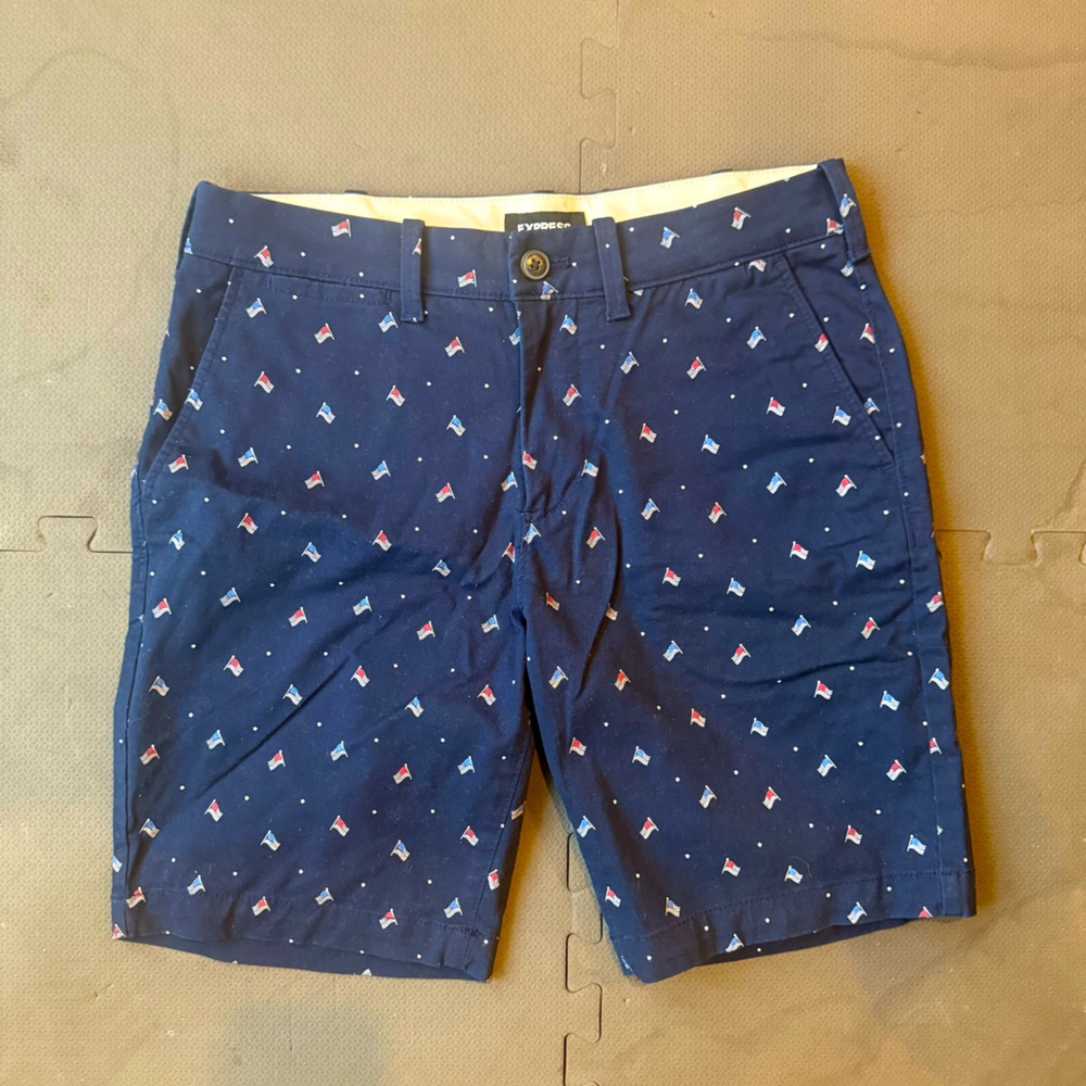 Express Men’s Slim Stretch Shorts - Navy, Size 29
